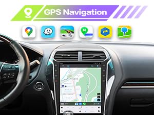 8-128GB Android 11.0 Car Stereo for Ford Explorer 2011-2019 14.4 Inch Vertical Screen Car Radio Navigation Multimedia Player (SYNC1, 8-128GB)