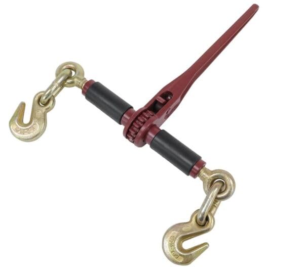 Mytee Products (2) Ratchet Chain Binders 5/16"-3/8" with Rubber Grips & (2) 5/16" x 12' Grade 70 Binder Chains