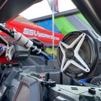 SSV Works 180-US2-C65 Universal 6.5in. Cage-Mount Speaker Pods for ATVs/UTVS and Other Off Road Vehicles (US2-C65A SSV Works Loaded w/ 2.00" Clamps)