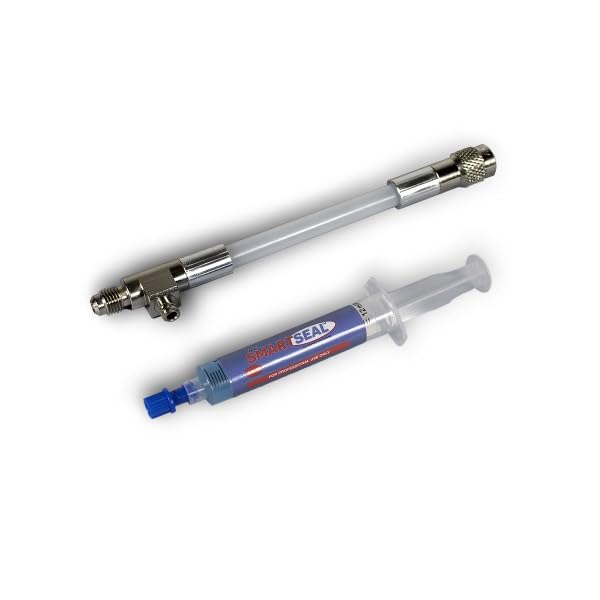 Pack of (5) SmartSeal Quick Shot AC Leak Sealer & Cool Enhancer for HVAC/R Systems (up to 6 ton), Reusable Injector Hose Included
