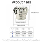 Wind Turbine Horizontal Generator Kits Charge Batteries Vertical Axis Controller Generation，Stainless Steel Turbine Roof Ventilator Unpowered Attic Fan for Maintaining Indoor Air Circulatio