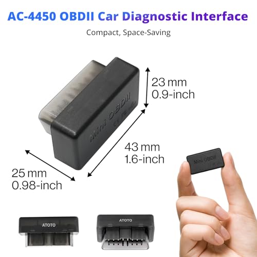 ATOTOZONE AC-4450 Bluetooth OBDII/OBD2 Car Diagnostic Scanner/Scan Tool,for A5LG209T-S12,9" Android Wireless Double Din Car Stereo with Carplay, Android Auto, Dash Cam，Backup Camera