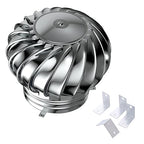 Ntilator Turbines, Stainless Steel Pipefit Roof Ntilating Fan Wind Turbines for All Weather, Rotating Chimney Cowl Cap Air Nt Attic Ntilator for Houses Factory Attic Farm，150mm