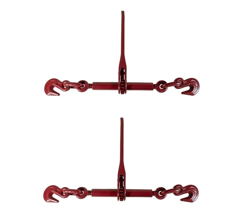 TM USWWAGOODS Replacement for/Fits (2 Pack) 3/8'-1/2' Heavy Duty Ratchet Binder w/Grab Hooks 9,200# WLL