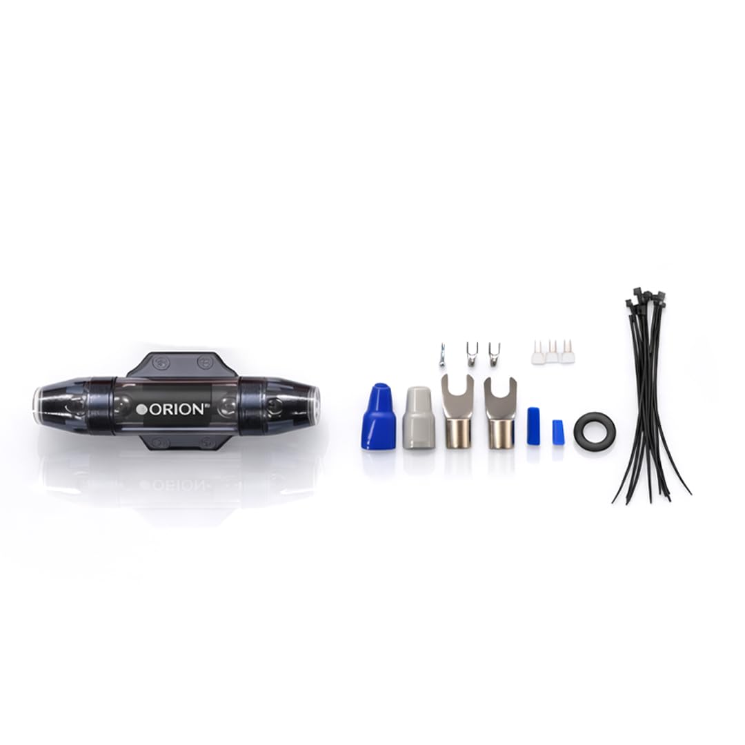 Orion COPPERKIT0 0 AWG True OFC Complete Amplifier Wiring Kit, 100% American Wire Gauge, High Current Car Audio Amp Subwoofer Install Kit, 0 Gauge Power Cable with ANL Fuse Holder, RCA & Speaker Wire