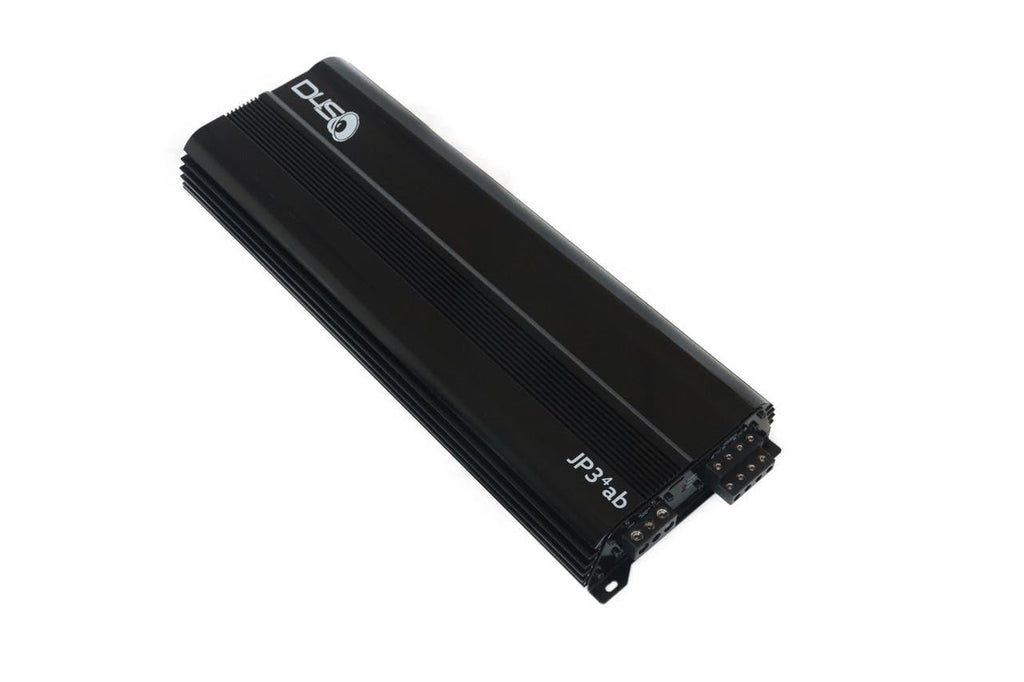JP34 AB Black Gloss 4 Channel Car Audio Amplifier | 590W RMS Class AB Power Amp | Car Stereo Speaker Amplifier | High-Performance Automotive Sound