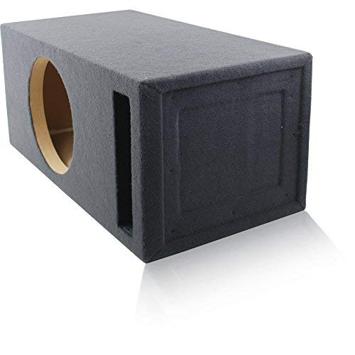 2.0 Cu. Ft. Ported/Vented MDF Sub Woofer Enclosure Box [Black] for Single Car Subwoofer (2.0 ft^3 @ 32Hz) | Premium MDF Construction | Made in U.S.A. (12" Round)