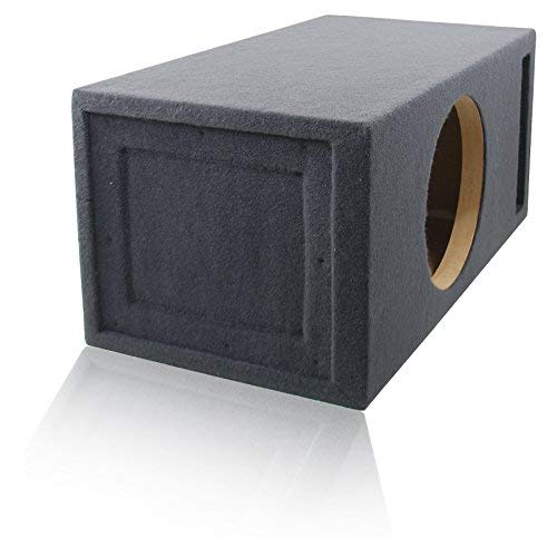 2.0 Cu. Ft. Ported/Vented MDF Sub Woofer Enclosure Box [Black] for Single Car Subwoofer (2.0 ft^3 @ 32Hz) | Premium MDF Construction | Made in U.S.A. (12" Round)
