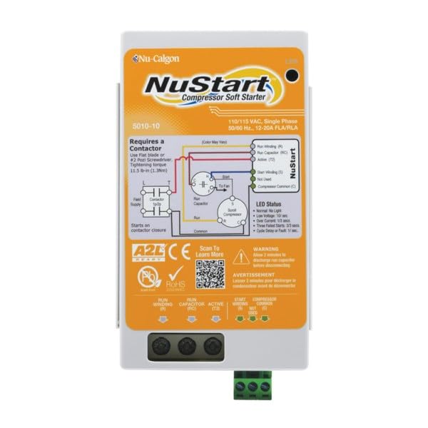 5010-10 Nustart Compressor Soft Starter, 12-20 RLA, 1 Phase, 115 VAC