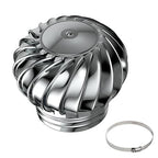 Ntilator Turbines, Stainless Steel Pipefit Roof Ntilating Fan Wind Turbines for All Weather, Rotating Chimney Cowl Cap Air Nt Attic Ntilator for Houses Factory Attic Farm，150mm