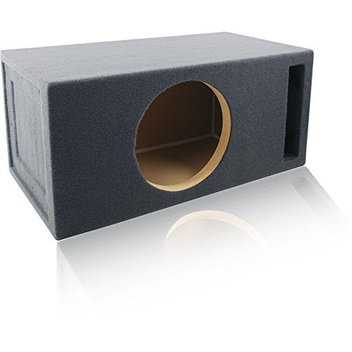 2.0 Cu. Ft. Ported/Vented MDF Sub Woofer Enclosure Box [Black] for Single Car Subwoofer (2.0 ft^3 @ 32Hz) | Premium MDF Construction | Made in U.S.A. (12" Round)