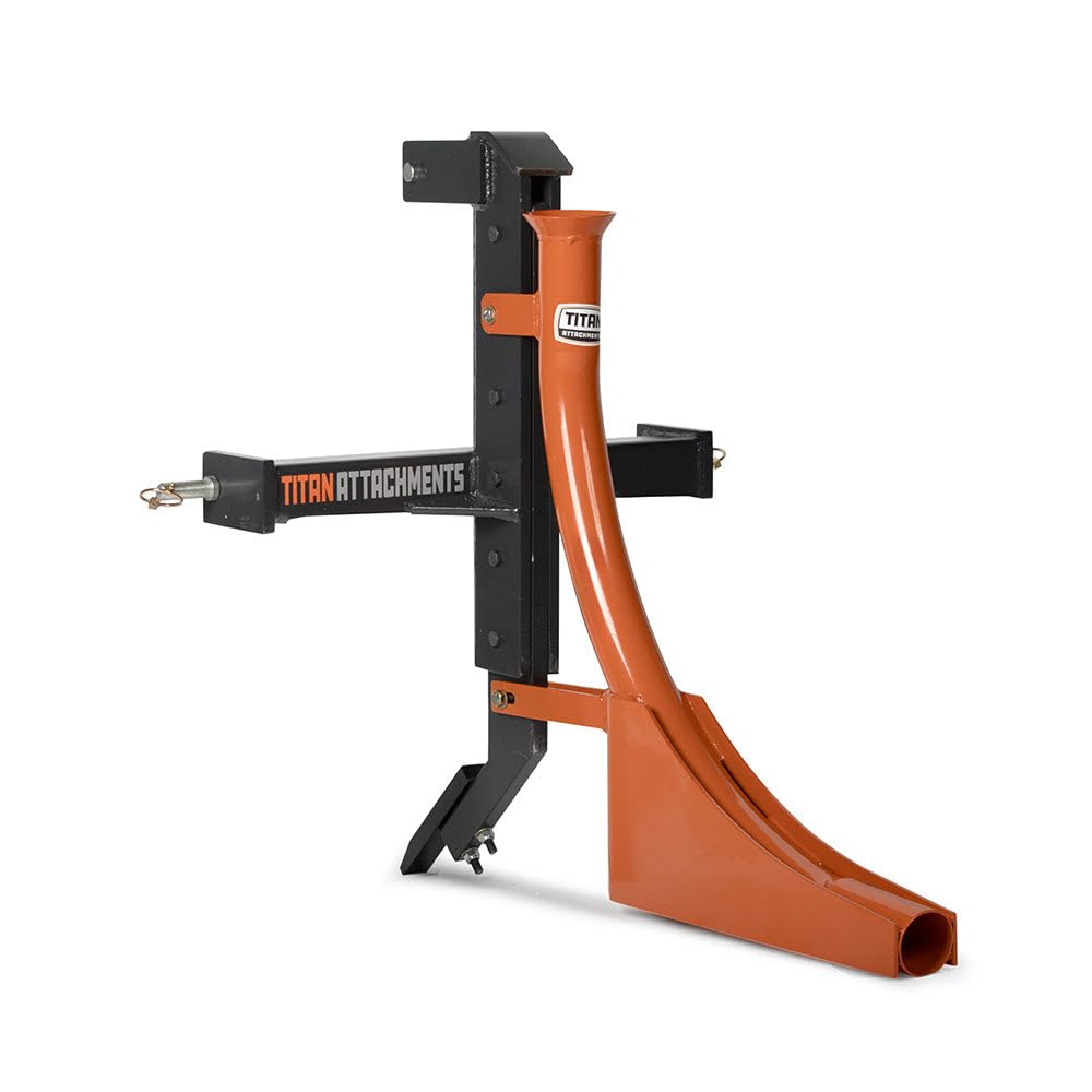 Titan Attachments 3 Point Single Tine Subsoiler with Pipe Layer, Fits Cat 1 Tractors, Accepts 50mm Poly Pipe, Adjustable Ripping Depth, Rips Through Compact Soil to Lay Pipes, Hoses, and Wires