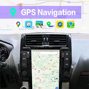 4G WiFi Android 13 Car Radio for Toyota Land Cruiser Prado 150 2010-2017 Car Stereo GPS Navigation Carplay Android Auto - 13.6 inch Vertical Touch Screen RDS FM SWC (8+128GB)