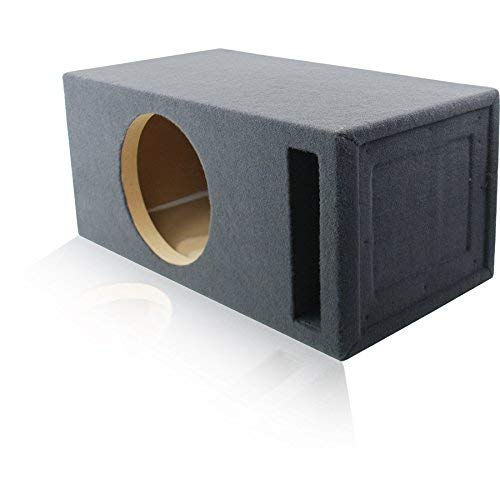 2.0 Cu. Ft. Ported/Vented MDF Sub Woofer Enclosure Box [Black] for Single Car Subwoofer (2.0 ft^3 @ 32Hz) | Premium MDF Construction | Made in U.S.A. (12" Round)