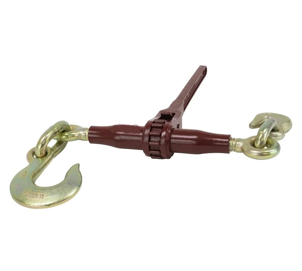 Heavy Duty Ratchet Load Chain Binder w/ 1/2" Grab Hook & 1/2" Slip Hook