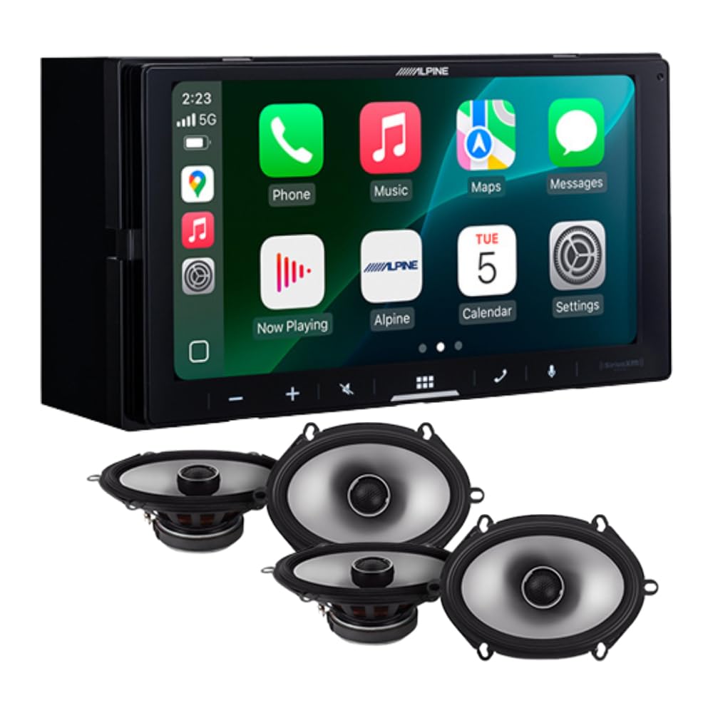 Alpine ILX-W770-M 7" Multimedia Receiver with 2-Pack S2-S68 6x8 Coaxial Speakers