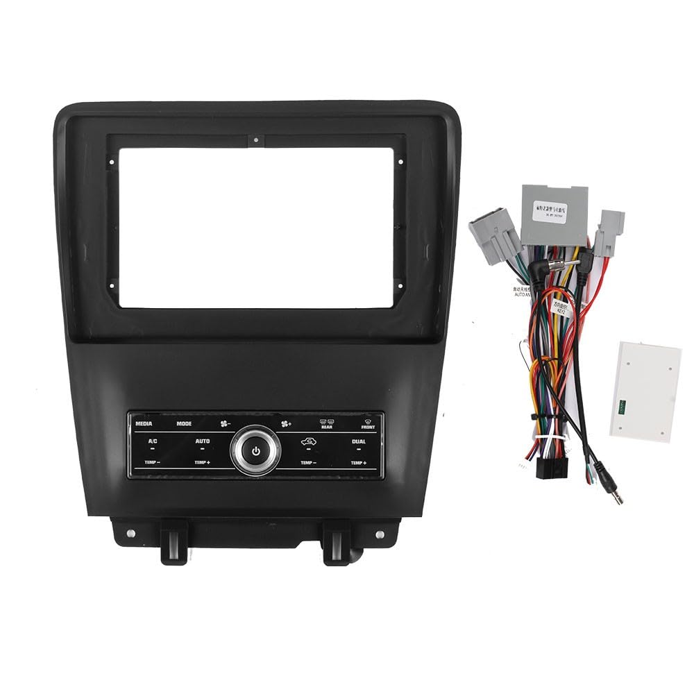 10" Car Stereo Navigation FM Radio Mounting Frame Bracket with Wiring Harness Compatible with Ford Mustang 2010 2011 2012 2013 2014 at