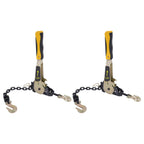 Ratcheting Chain Binder, 6600Lbs 3/8-1/2In Heavy Duty Tie Down Ratchet Load Binder Ratcheting Chain Load Binder Alloy Steel EZ Ratchet Chain Binder w/Grab Hooks for Industry Agriculture Factories