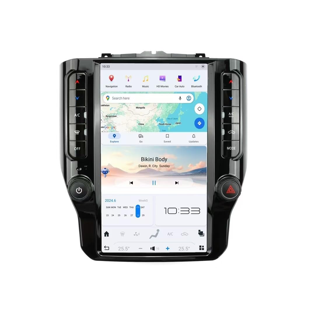 12' Car Radio for Ram1500/2500/3500New Body(2019-2025)Stereo Upgrade