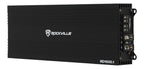 Rockville Mono 1-Ohm Car Amplifier, Class-D, Metal Bass Remote w/Clip Indicator, Low Pass & Subsonic Filters, Compact & High-Efficiency, Ideal for Subwoofers (Black, 1500w RMS)