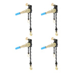 1/4" - 5/16" Ratcheting Chain Load Binder Kit with Grab Hooks, 2500 lbs WLL, Grade 70 Heavy Duty Tie Down Ratchet Load Binder, Ratchet Chain Binder for Flatbed Trailers & Trucks, 4Pack