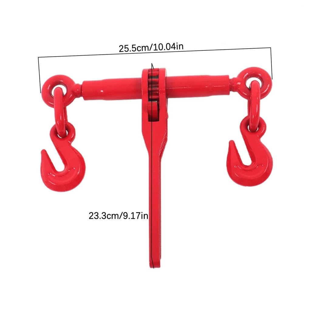 2200LBS Heavy Duty 1/4"-5/16" 2×Ratchet Chain Binder W/1/4" X 12FT Binder Chain