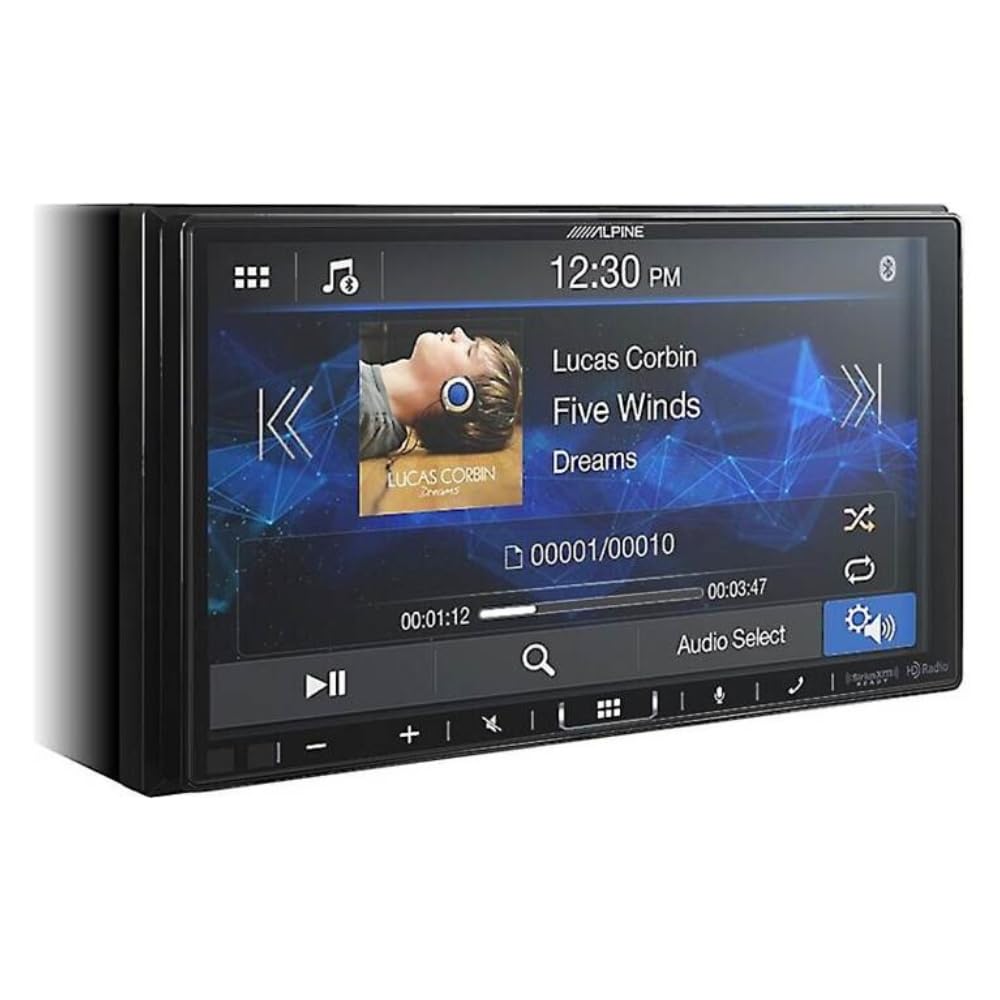 Alpine ILX-407 7" Shallow-Chassis Multimedia Receiver (Does Not Play Discs) and License Plate Camera