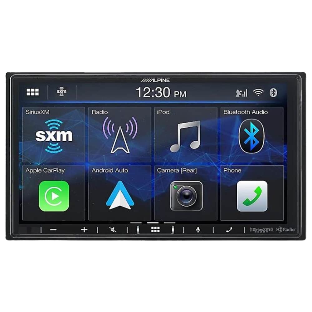 Alpine ILX-407 7" Shallow-Chassis Multimedia Receiver (Does Not Play Discs) and License Plate Camera