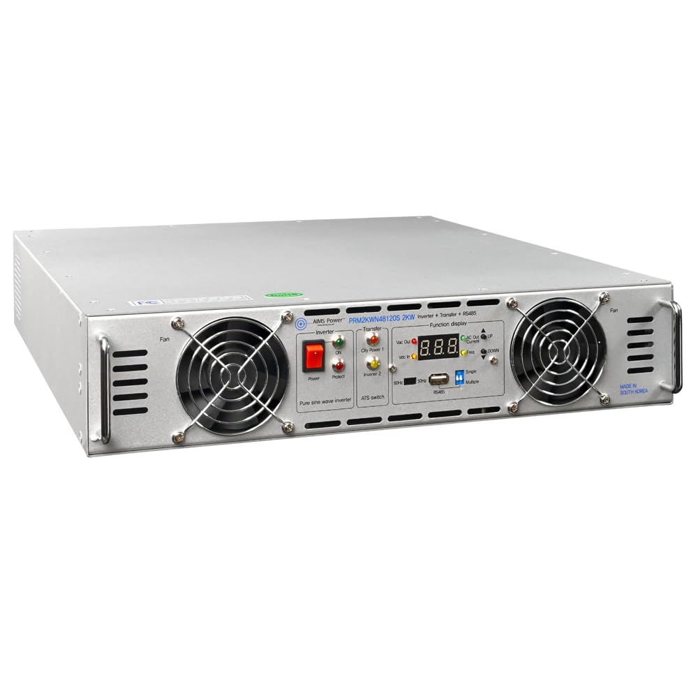 AIMS 2000W NEG. 48V Rack Mount Inverter To 120 Volt AC – 1U (-48V)