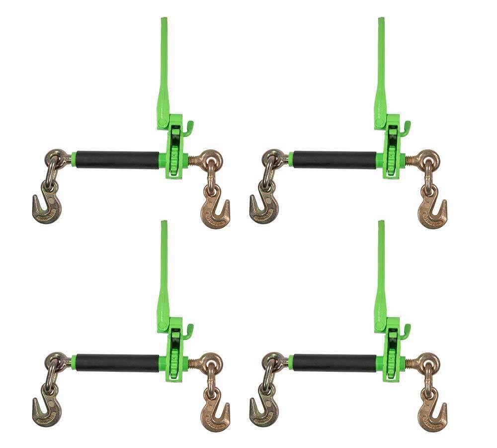 TM USWWAGOODS Replacement for/Fits 4PK 5/16'-3/8' Folding Handle Ratchet Load Binder w/Grab Hook 7,100 lbs WLL