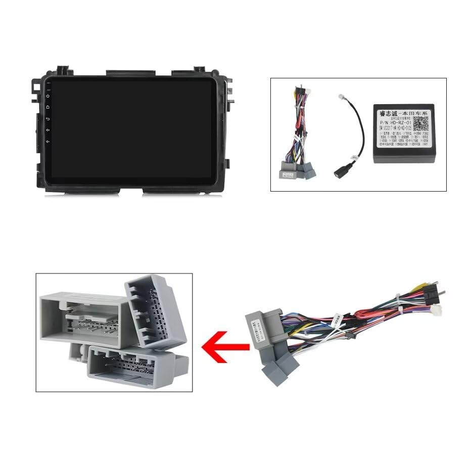 4+32GB 8 Core 9" IPS Touch Screen Android Car Radio for Honda HR-V HRV XRV Vezel 2013-2019 Android 12 Upgrade Radio Stereo Dash Kit Built-in Car-Play Android Auto GPS Navi