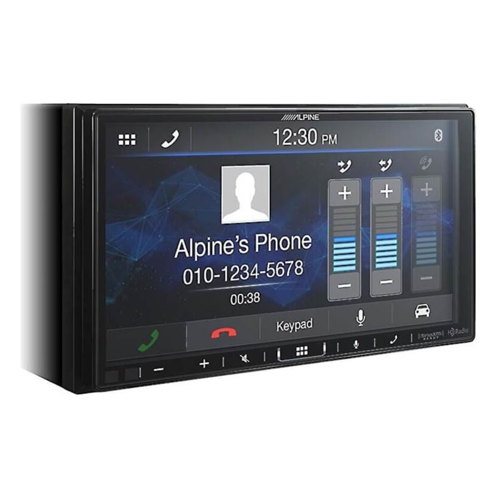 Alpine ILX-407 7" Shallow-Chassis Multimedia Receiver (Does Not Play Discs) and License Plate Camera