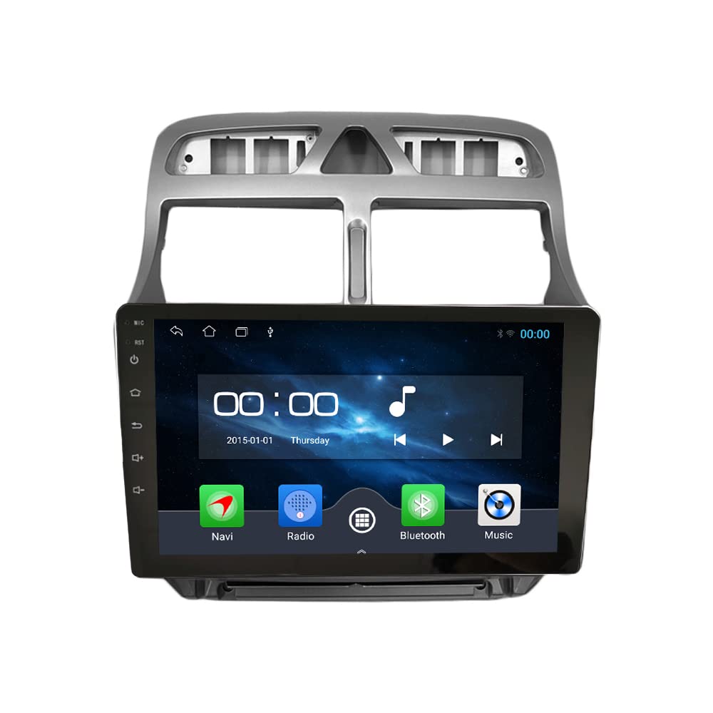 Car CarPlay Android Auto Navigation Stereo GPS Radio Reverse Camera Display 9" IPS Touchscreen Headunit Tablet Pad Media Player for Peugeot 307 2002-2013, if Applicable Quad Core 2G+64G