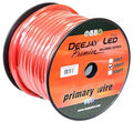 Four Gauge Thick Type Power Cable 100 Foot Length On Spool Red Pure Copper Stranded Power Cable CCA All Purpose Power Cable Stranded Wire Style with Thick Red Outer Jacket Deejay LED TBH4100REDCOPPER