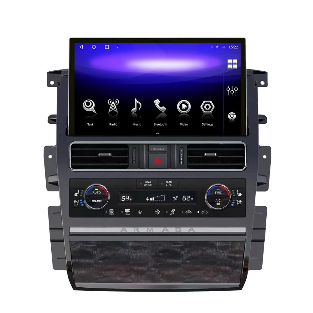 16.8 Inch Android 13 Car Stereo Radio 8GB+128GB Car GPS Navigation Multimedia Player for Nissan Patrol Y62 Armada Infiniti QX80 QX56 2010-2023, Wireless CarPlay, Android Auto, DSP, Bluetooth