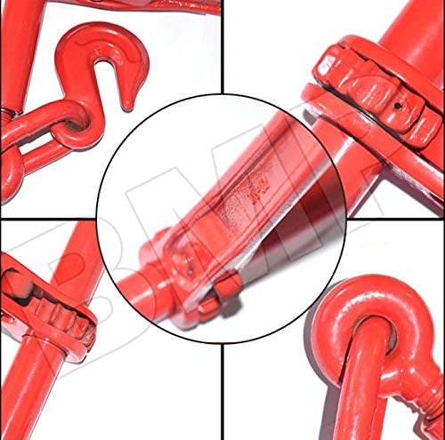 (Set of 4) 5/16“ – 3/8“ Chain Ratcheting Load Binder Boomer Tie Down Rigging 0900149-4