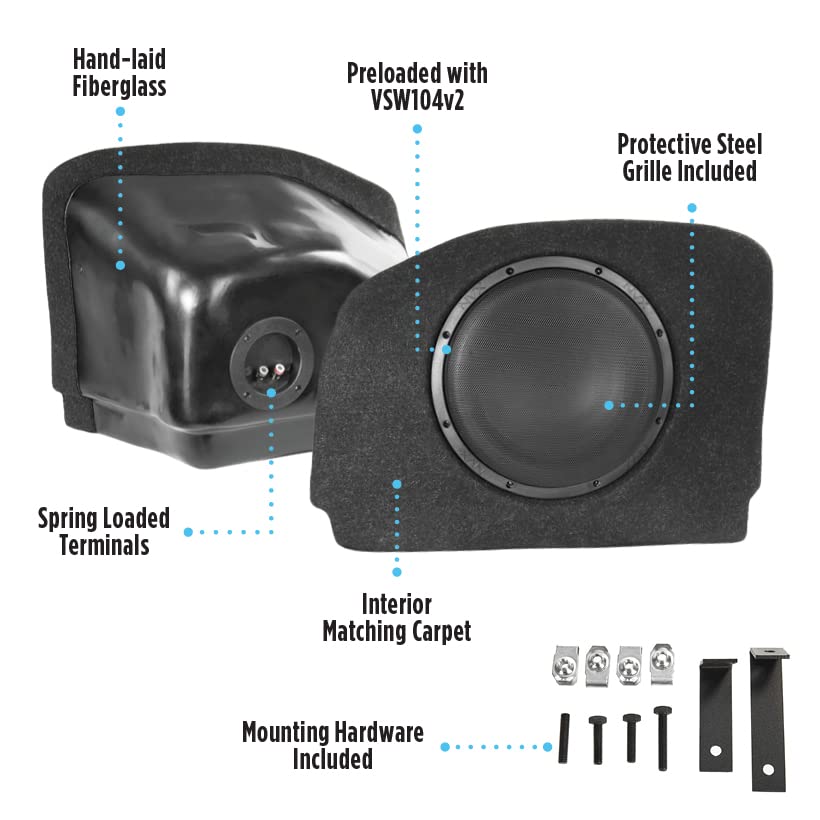 NVX Single 10" Loaded Subwoofer Box for Toyota Camry 2018-2024