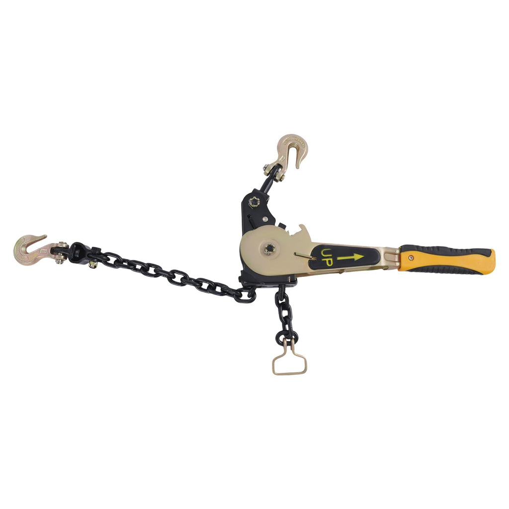 4 Pack Ratcheting Chain Binders 6600lbs Working Load Chain Binder with G70 Chain Heavy Duty Ratchet Load Binders for Truck, Trailer, Cargo Towing, Logging