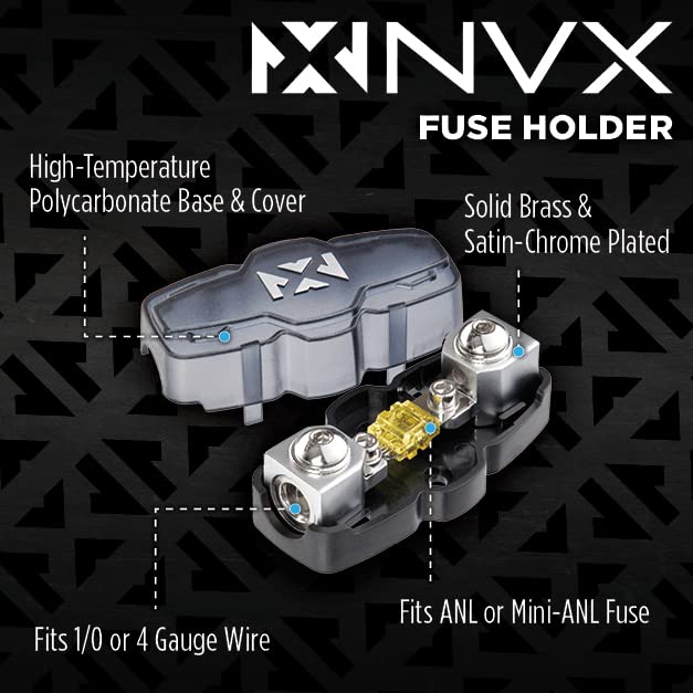 NVX True 1/0 Gauge AWG 100% OFC Dual Amplifier Wiring Kit Without RCA Cable - XAPK1D