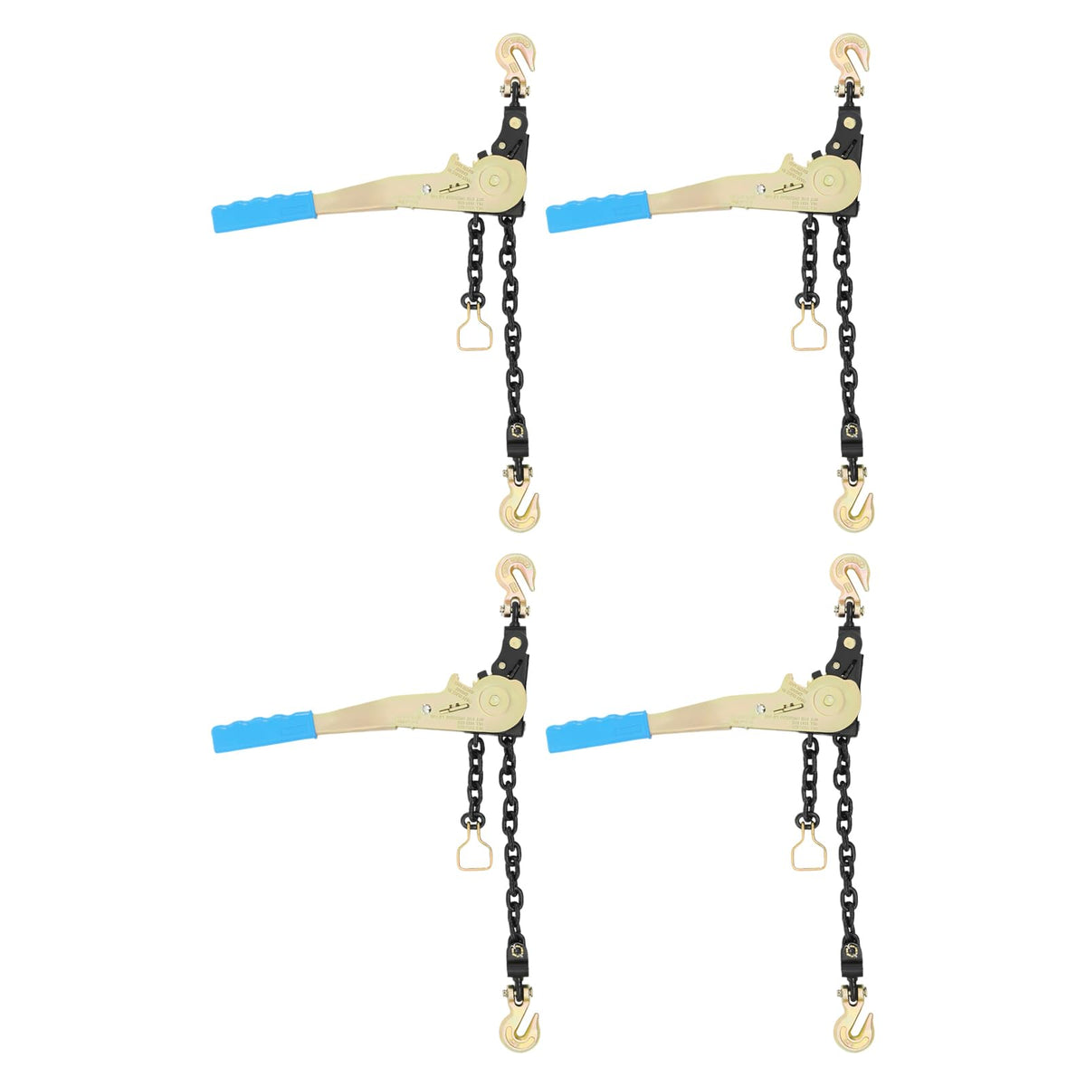 Ratchet Chain Binder Heavy Duty Cargo(Yellow,2,5/16-3/8" 5,400 lbs)