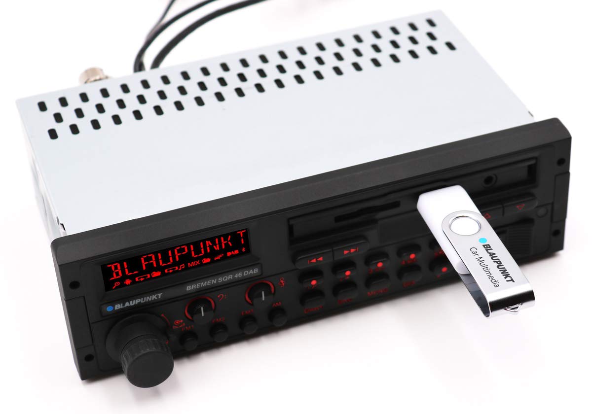 BLAUPUNKT Bremen SQR 46 DAB Retro Car Stereo 80s Classic Bluetooth USB SD AUX - Black