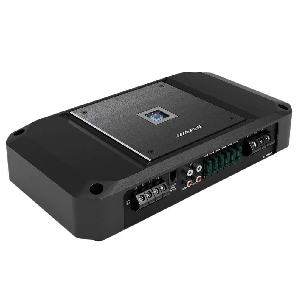 Alpine R-Series R2-A150M High-Performance Class D Mono Amplifier with 1500 Watts RMS Power w/Bass Knob and DIAS Keychain