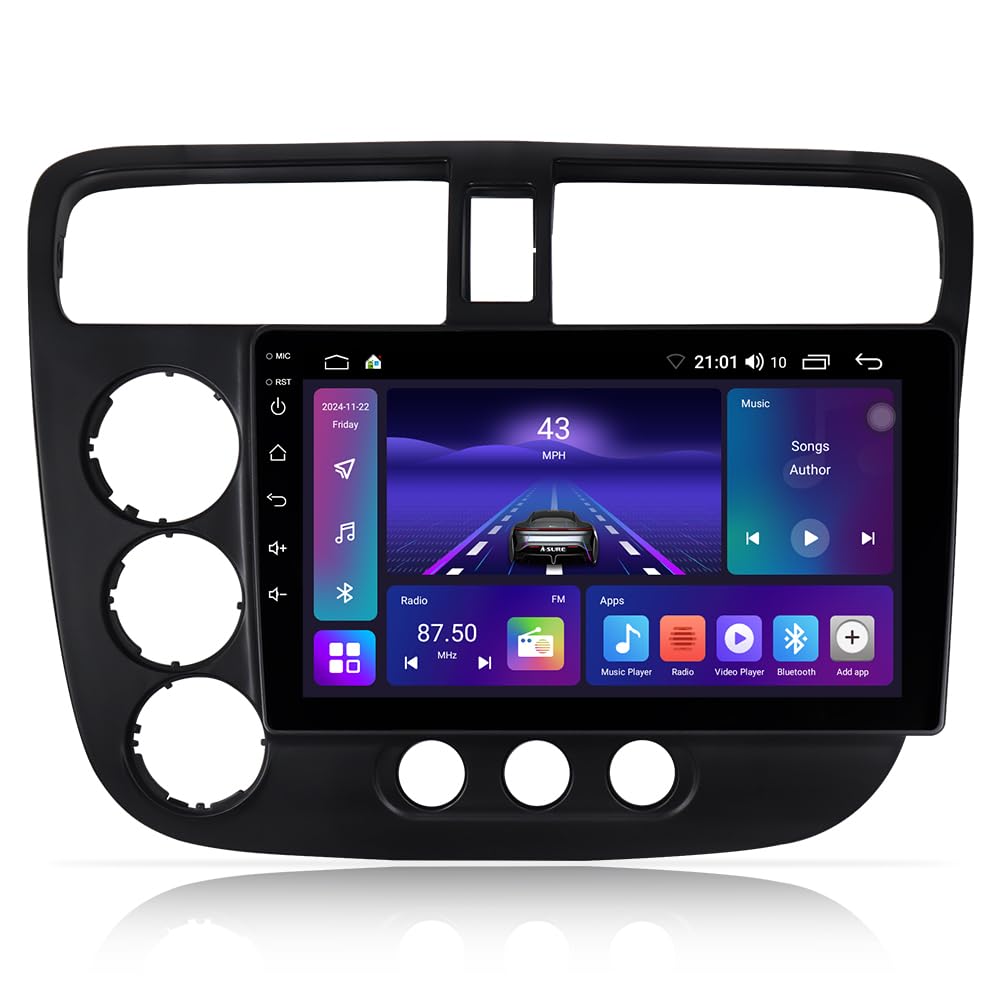 9in 8Core 4G+64G Car Stereo Radio Upgrade for Honda Civic 2001-2005