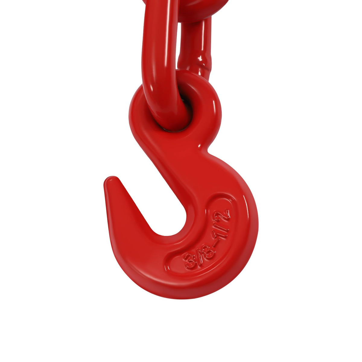 Heavy-Duty 3/8"-1/2" Ratchet Chain Binder, 9200 lbs Load Capacity, Adjustable 24-32in Length, G70 Hooks, Industrial Tie-Down Lever Binder for Hauling & Towing, Red