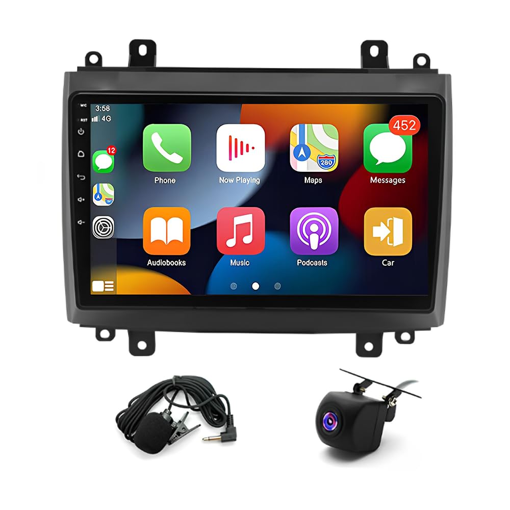 Android 13 Car Stereo Radio for Cadillac CTS 2003-2007, 10 Inch Touchscreen Radio Support for Carplay/Android Auto GPS Navi Head Unit BT FM SWC Mic AHD Backup Camera 2G+64G