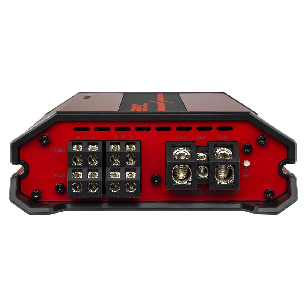 DS18 SXE-2000.4D/RD 4-Channel Car Amplifier Class D Full Range 4X 150 Watts RMS @ 4-ohm - Powerful and Compact Amp for Speakers in Car Audio System - Bridgeable Amp 4 Channels 2000 Watts Max Power