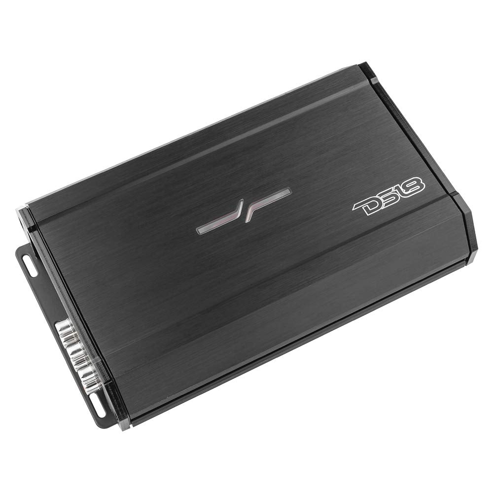 DS18 ZXI.4 Car Audio Amplifier - Class D, Full Range, 4 Channel, 1480 Watts Max, Adjustable Crossover – Compact Size for Easy Installation on Many Applications (Renewed)