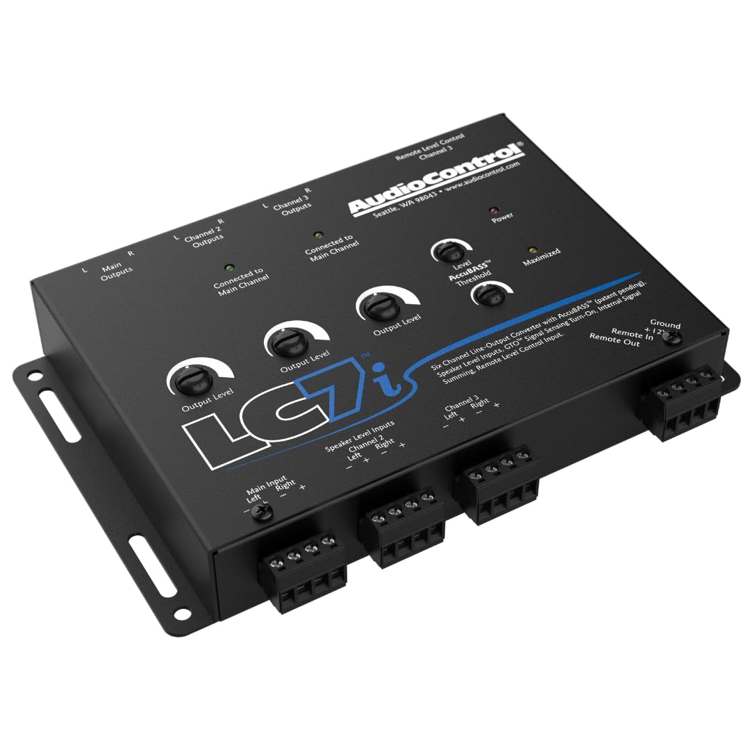 AudioControl LC7i Black 6-Channel Line Output Converter with Bass Restoration