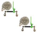TM USWWAGOODS Replacement for/Fits 4PK 5/16'-3/8' Green Folding Handle Ratchet Load Binder & 5/16'x12' Binder Chain