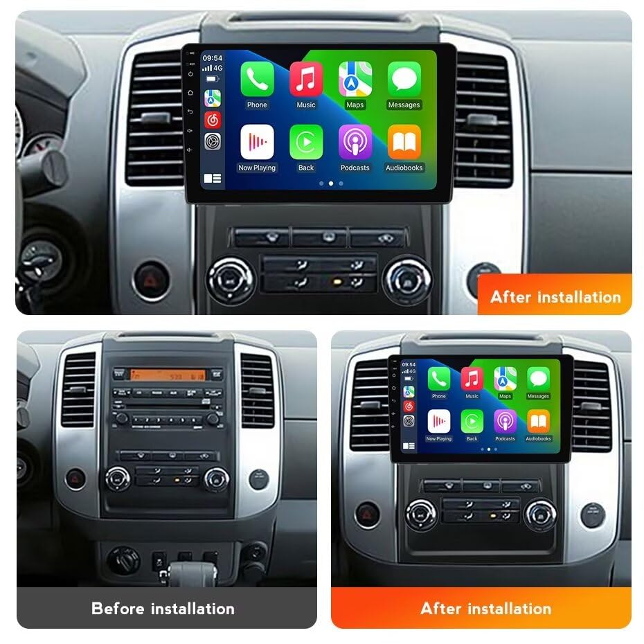 8Core 2+32GB 9" IPS Touch Screen Android Car Stereo for Nissan Frontier 2009-2012 Car Radio Built-in Car-Play Android Auto GPS Navigation Dash Kit